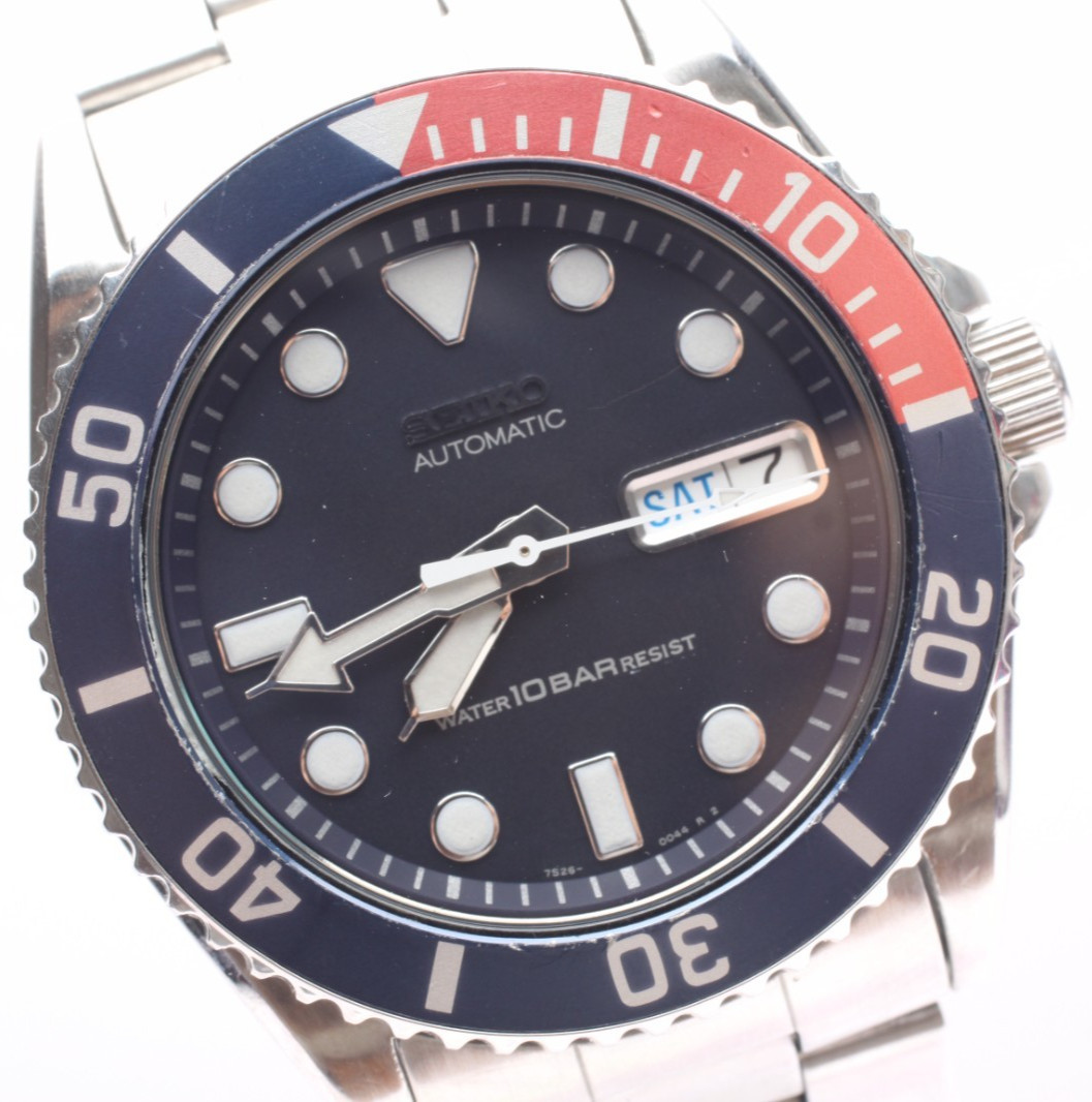 [EXC+5] SEIKO 7S26-0040 40mm Diver B1ue Dial Day/Date Men’s Automatic Watch