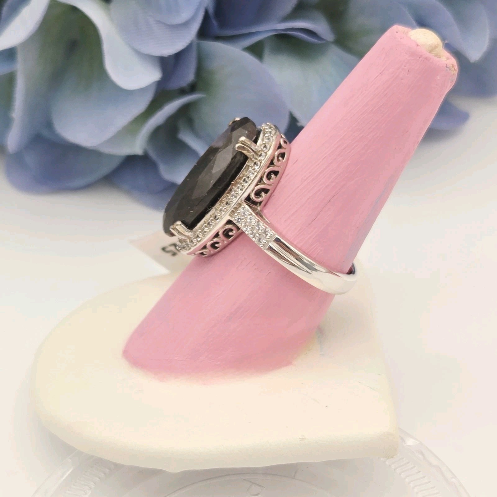 Chuck Clemency GEM TREASURES Sable Sapphire Ring LARGE Designer Evine ShopHQ 925