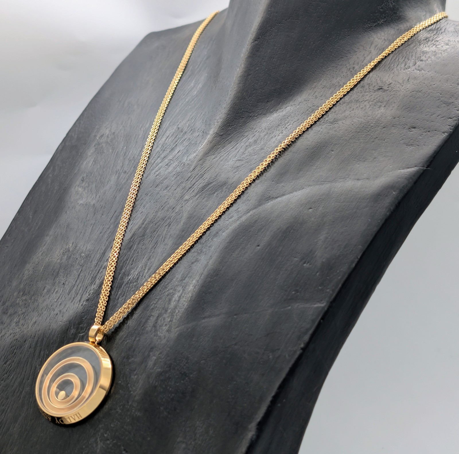 Chopard Happy Spirit Brilliant Pendant Necklace 60cm Yellow Gold 750/18K -33.30g #2019