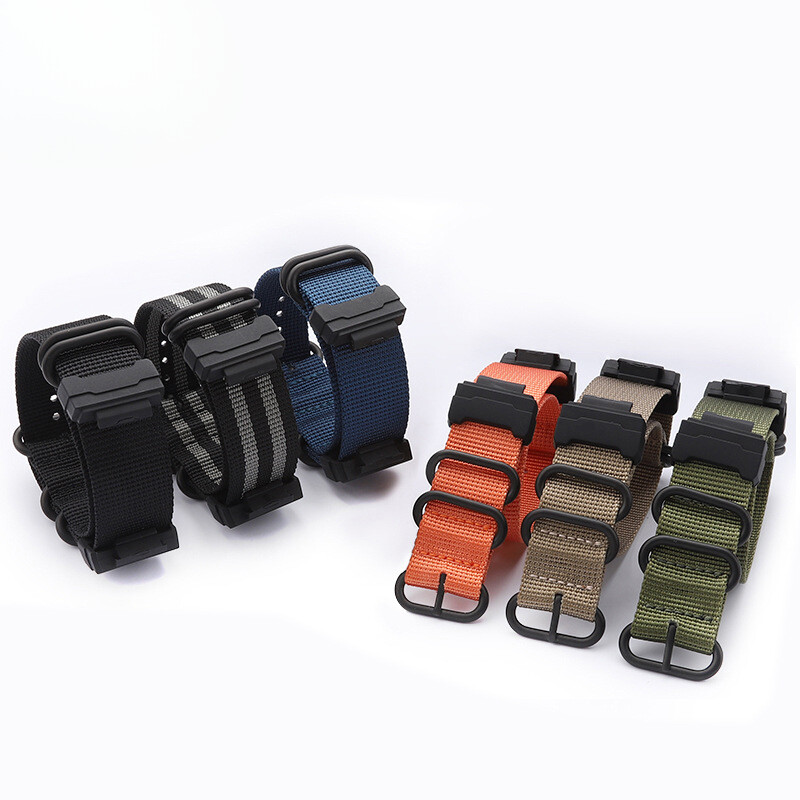 For Casio G-shock Quality Nylon Watch Band Strap DW-5600 GA-110 Connector 16mm