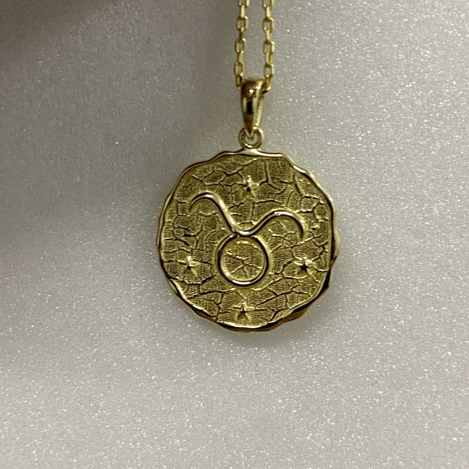 Zodiac Bull Coin Pendant Silver 925 / 9K / 10K Gold – Pendant Only, No Chain