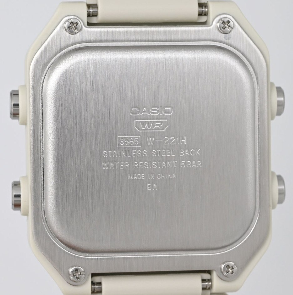 CASIO W-221H-8AJF Big LCD World Time 10 Year Battery WR50m Digital Watch New JPN