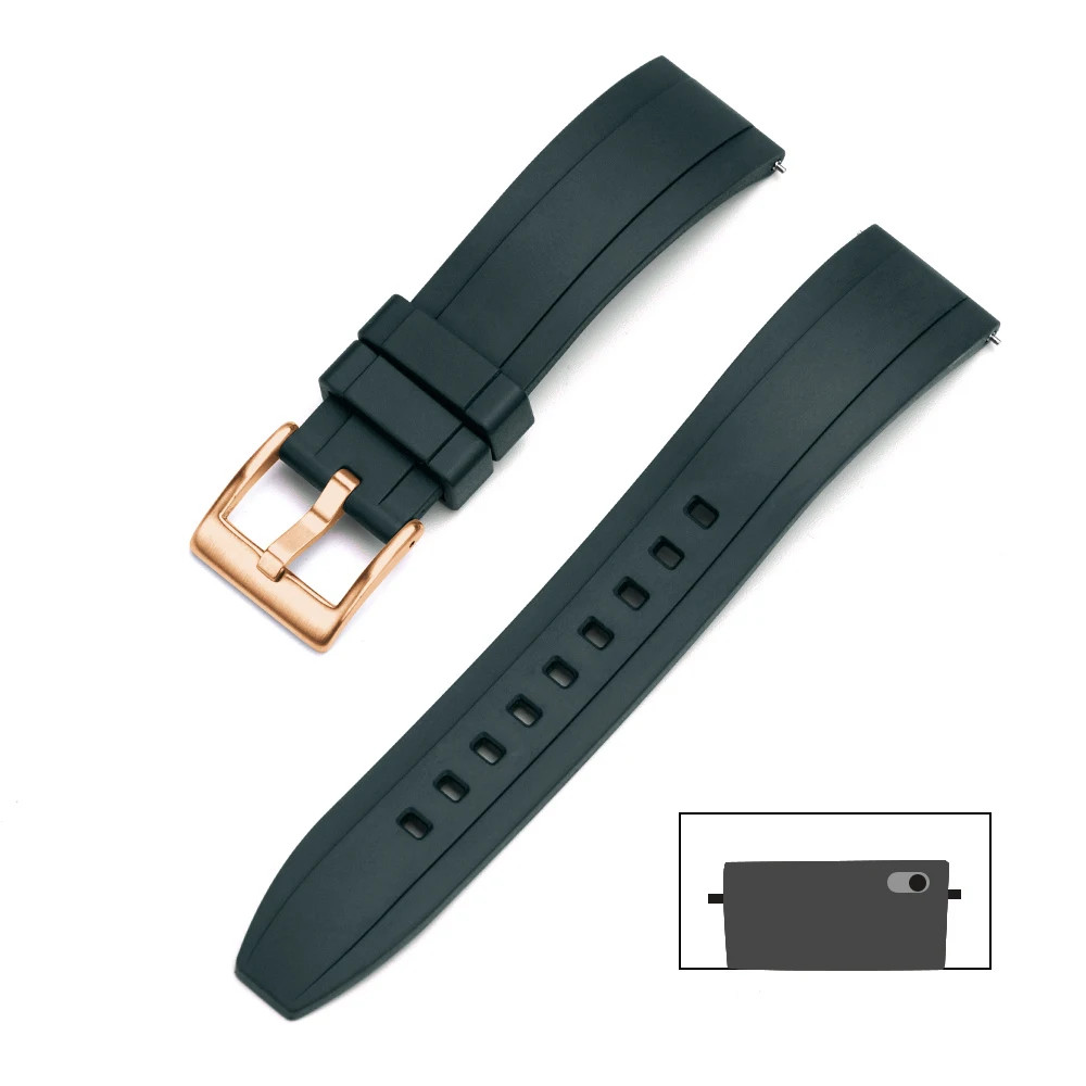 Quick Release FKM Rubber Watch Band 18 19 20 21 22 23 24mm Silicone Watch Strap