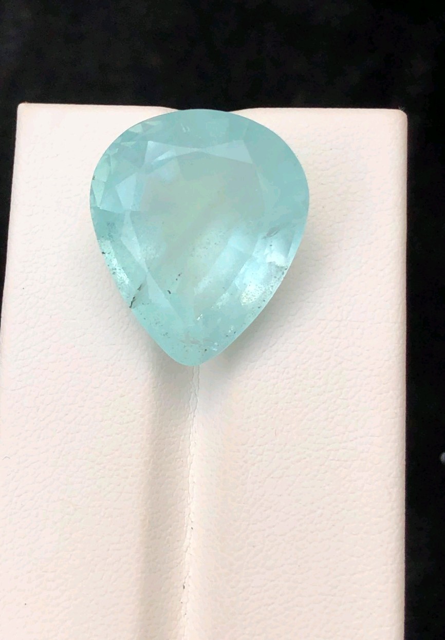 21.85 Ct Natural Aquamarine Pear Cut Loose Gemstone Blue Beryl Pakistan