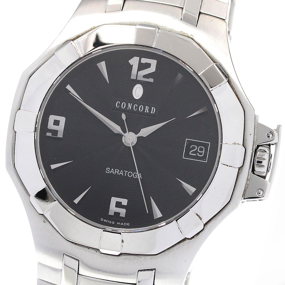 Concord Saratoga 14.C2.1894 Date Black Dial Quartz Men’s Watch_864719