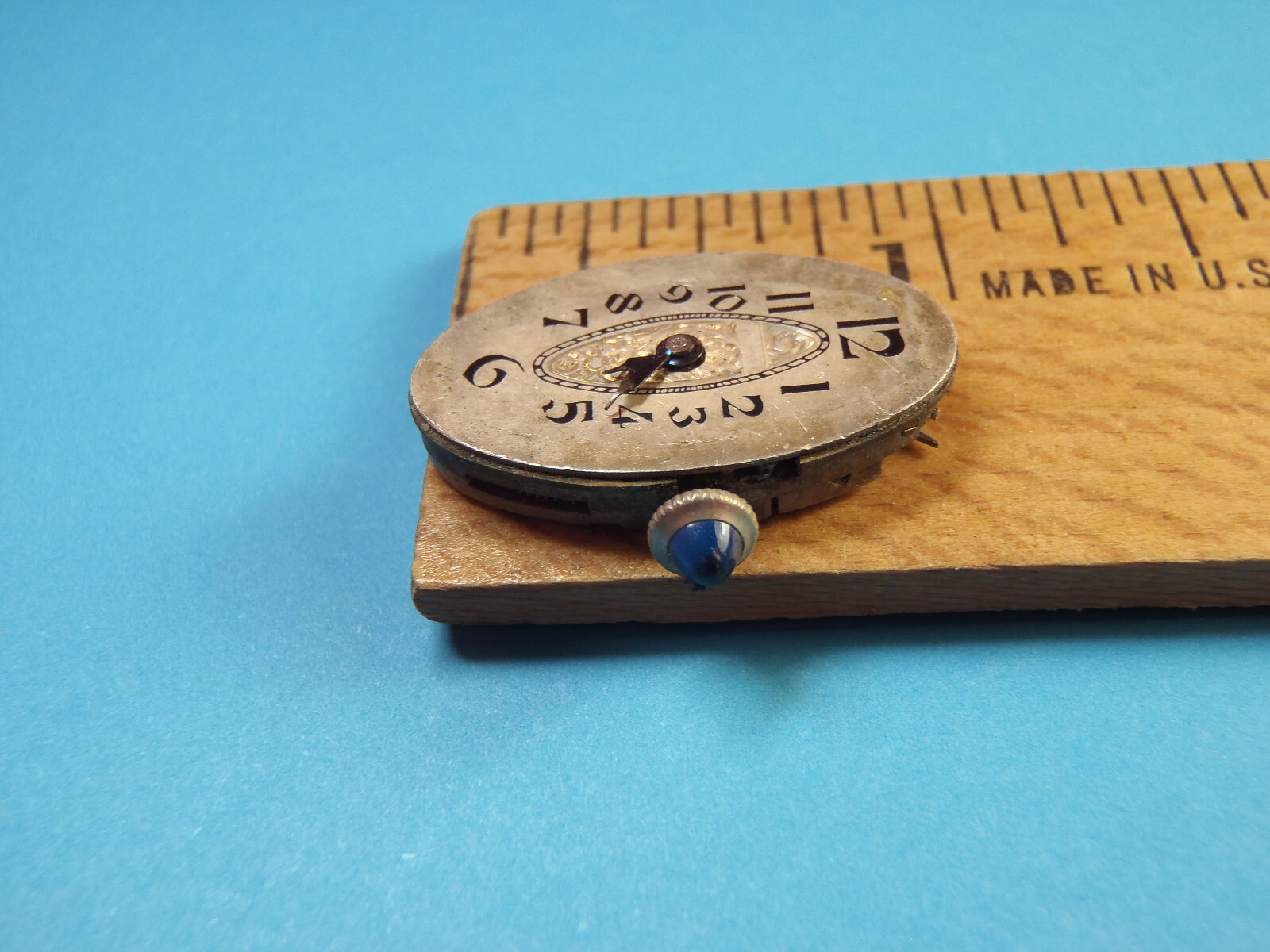 Antique 10 Co Watch Co Movement 15 Jewel Swiss 2 Adj 24 LP 25mm x 15mm For Parts