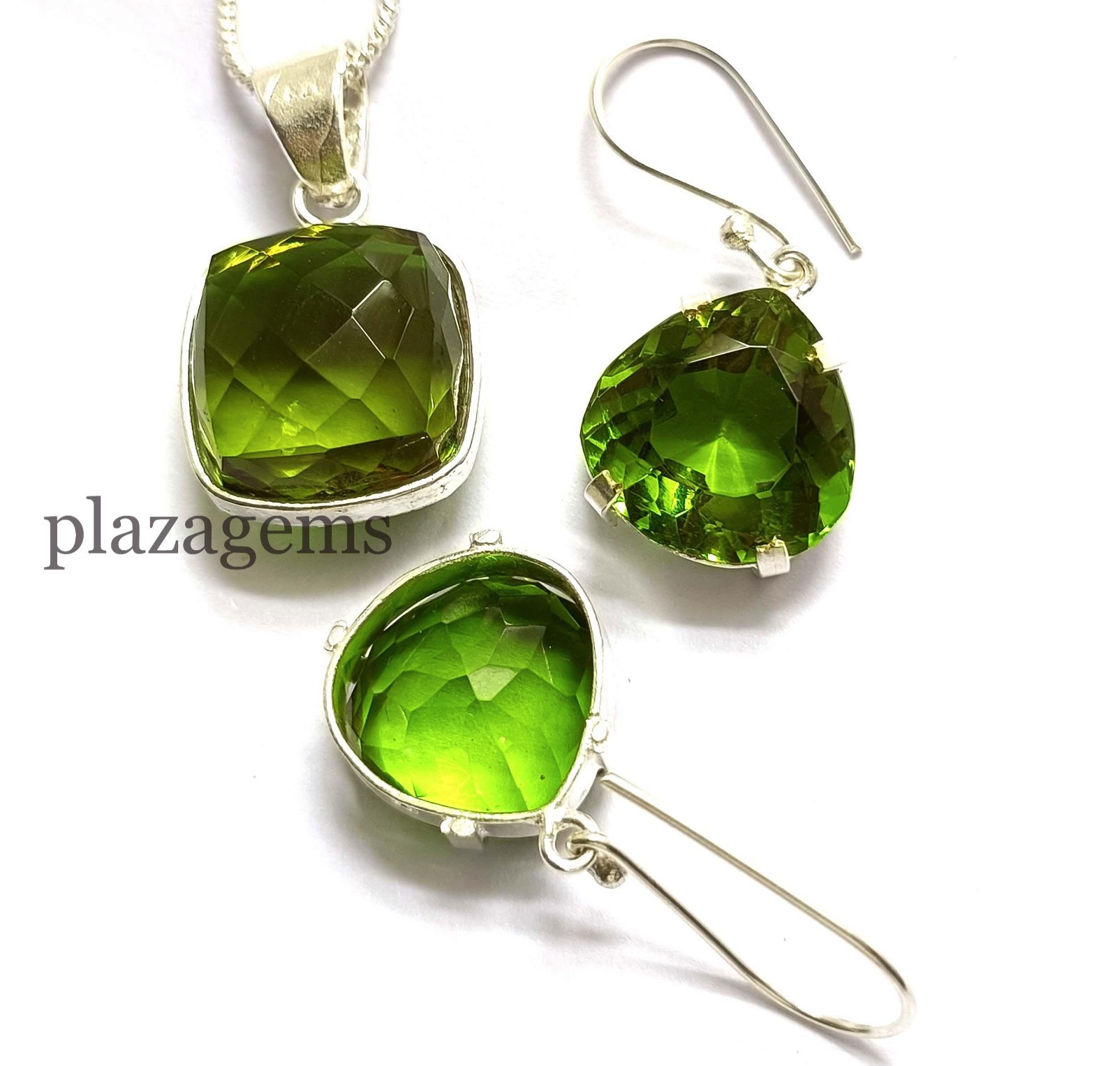 Natural Alexandrite Color-Change Pendant & Earring Set | EGL | 925 Silver 35K