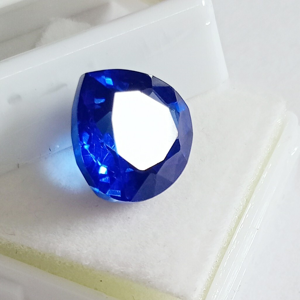 Natural Cornflower Blue Sapphire Certified Ceylon 10.70 Ct Pear Loose Gemstone