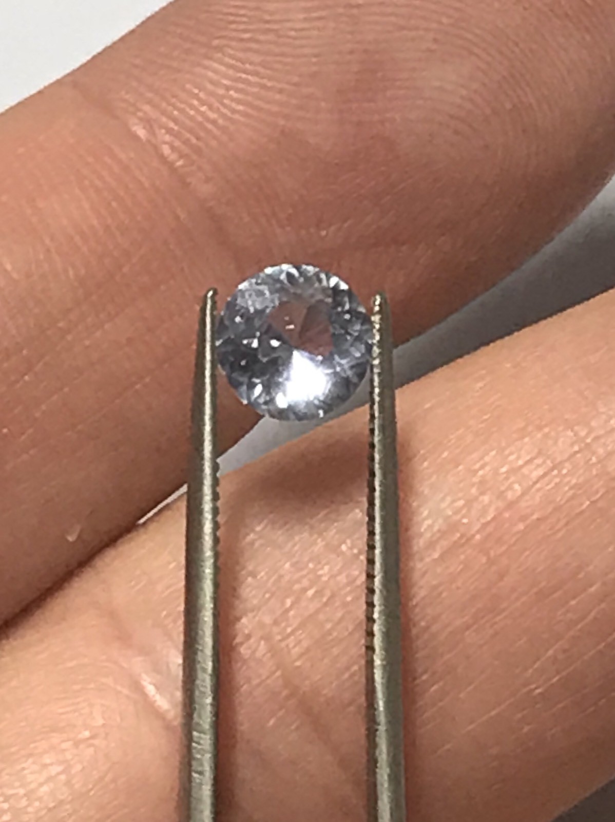 White Sapphire Natural 1.26 Carat 6.9mm Round Genuine Loose Gemstone Ceylon Gem