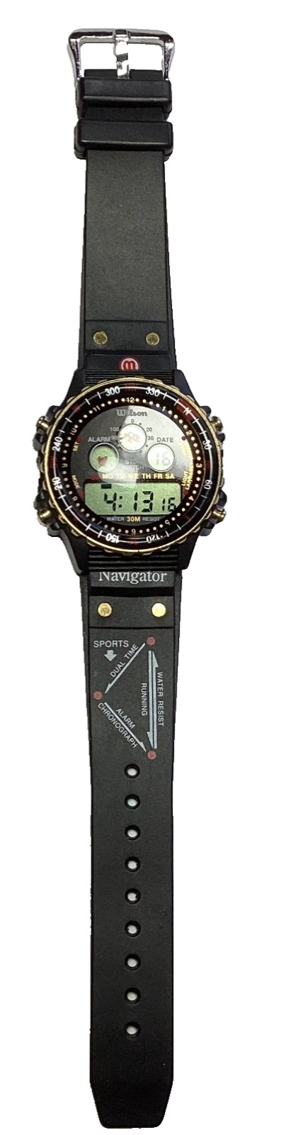 Wilson Navigator Mens Watch Digital Sport Compass Bezel New Battery