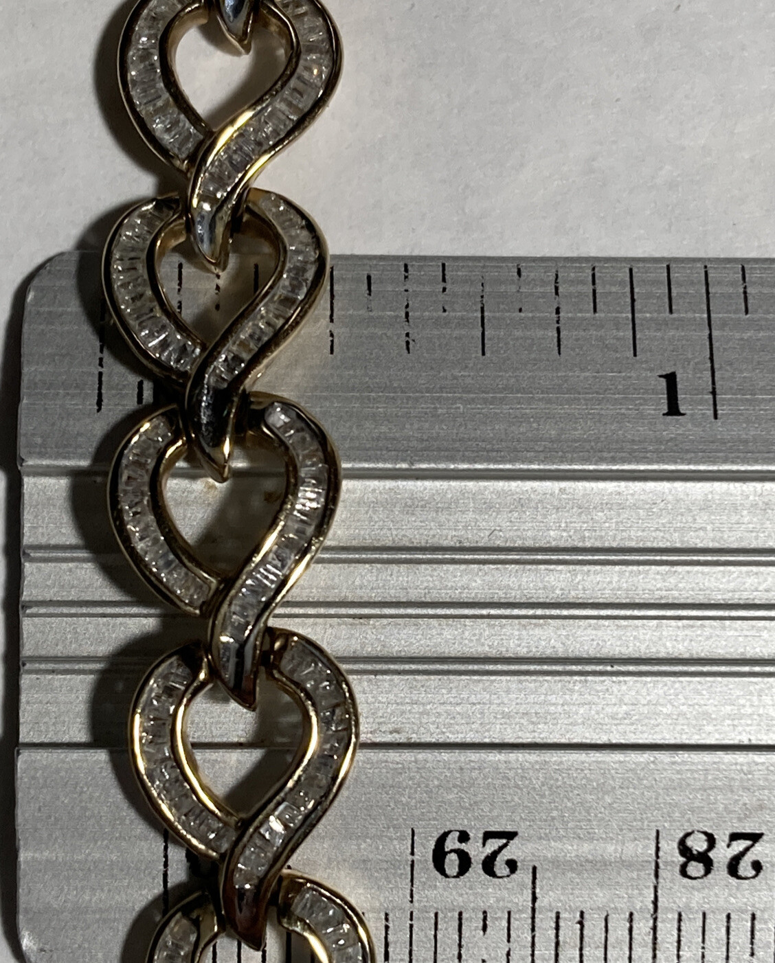 10K Yellow Gold 6.50 Cttw Diamond Bracelet 7 1/4 Inches