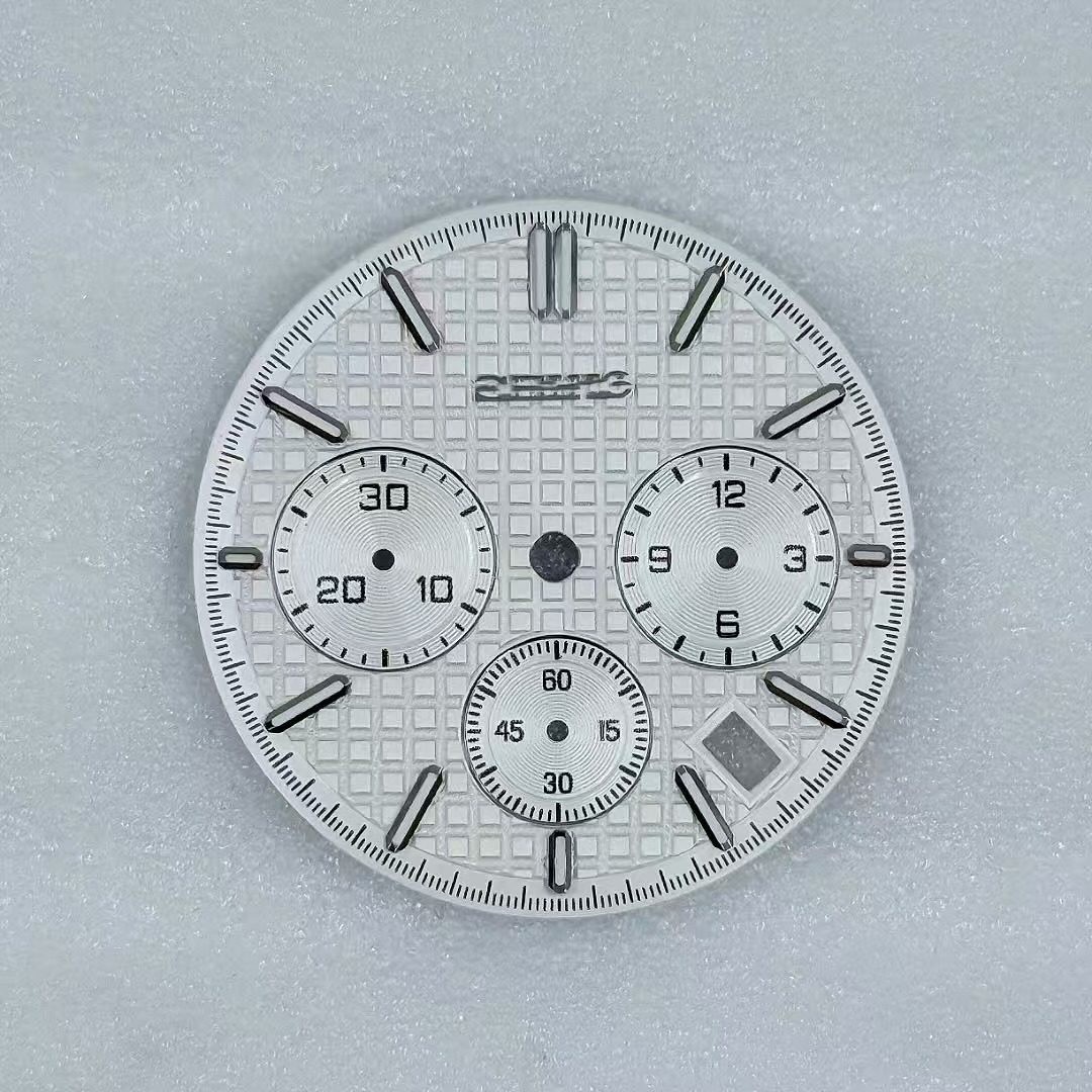 31.8mm Waffle Pattern Watch Dial Green Lume for Vk63 Movement Watch Accessories