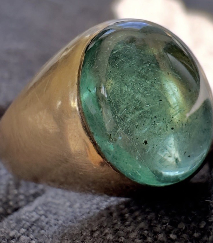 14k Solid Gold Emerald Ring Natural Zambian Emerald Ring Engagement Ring