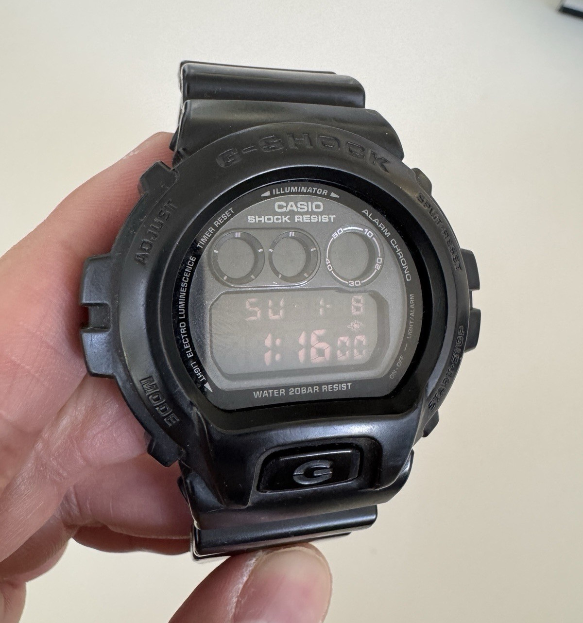 Casio G-SHOCK DW-6900MS Digital Black Resin 200m Alarm Chrono Backlight Box