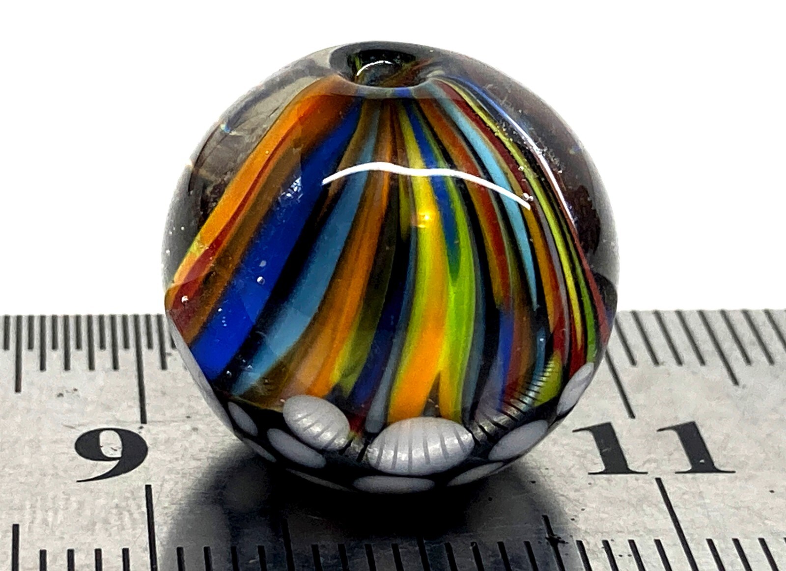 Rainbow Handmade Lampwork Glass Beads From Murano OOAK Tamara Yarilo Brand 1 Pcs