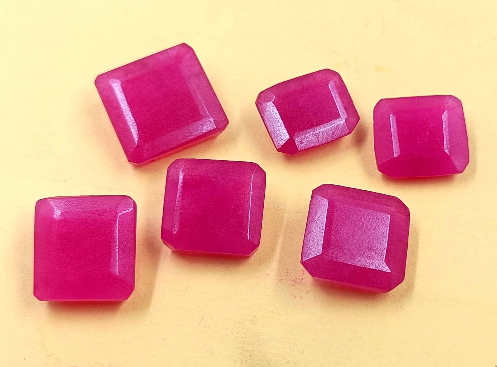 Emerald Cut Ruby Lot 98-100 Ct Natural Opaque Red Loose Stones – Wholesale”5DOZ