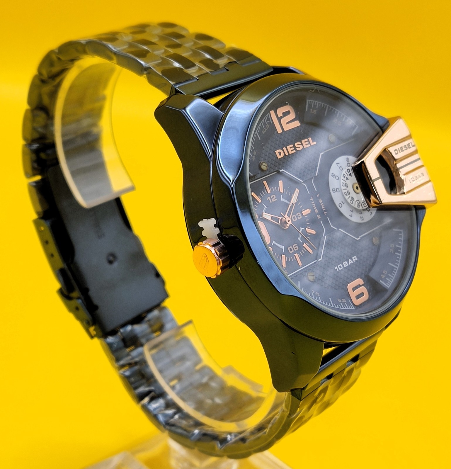 Premium Diesel Only The Brave 10 Bar Dual Time Refurbished Men’s Wrist Watch