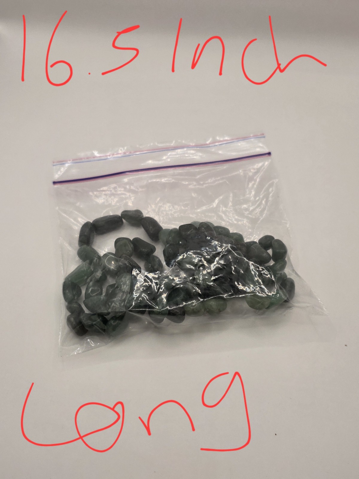 Green Jadeite Womans Necklace 16.5inch Long Vintage