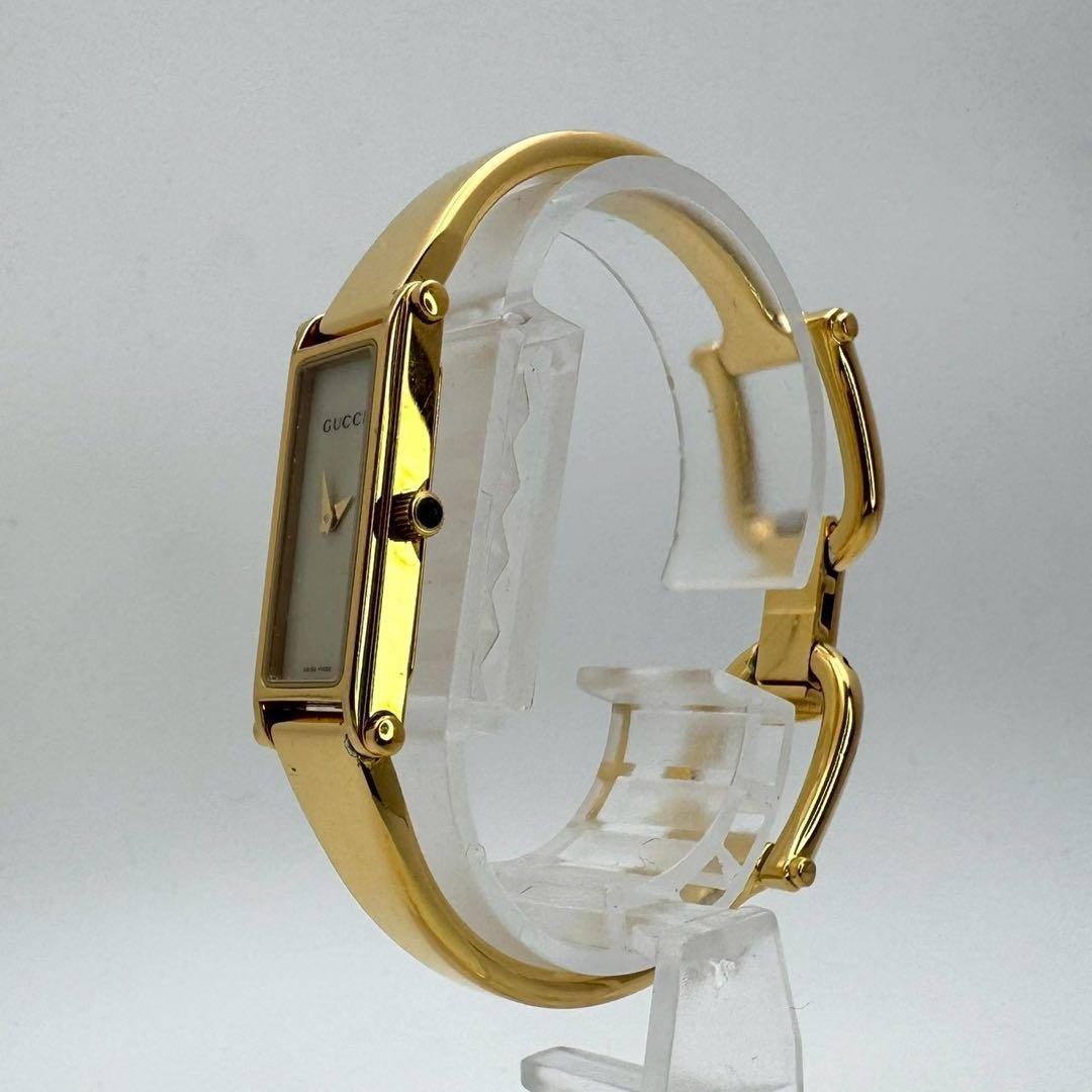 GUCCI 1500L Wristwatch Shell Dial Gold Horsebit Quartz / Square