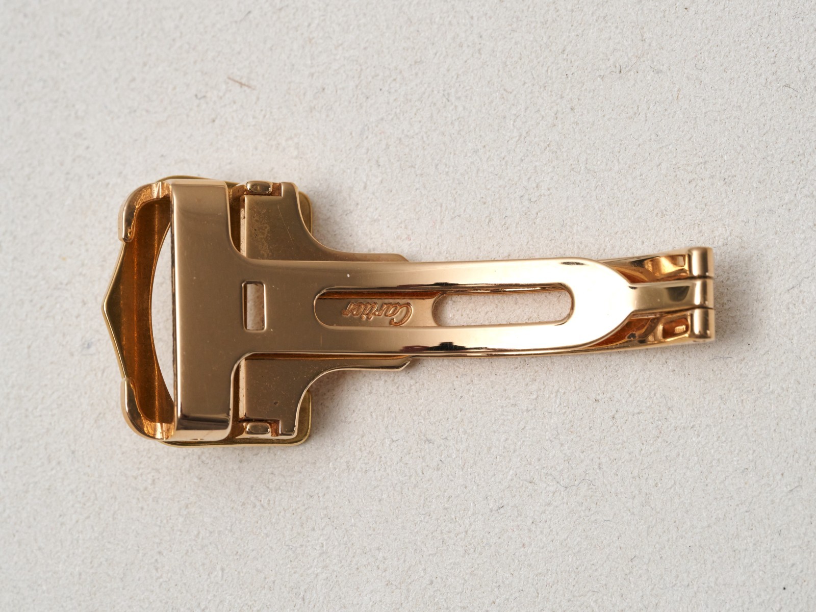 Cartier 18K Yellow Gold 18mm Deployment Buckle Clasp Fold Over Genuine 15.3grams