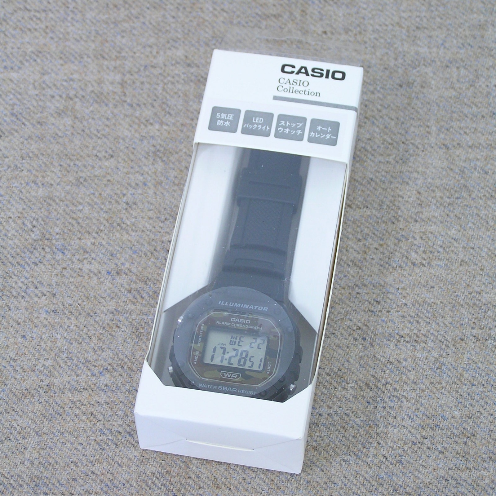 UK STOCK CASIO W-218H-5BJF Japan Exclusive Digital Watch Classic Imported Model