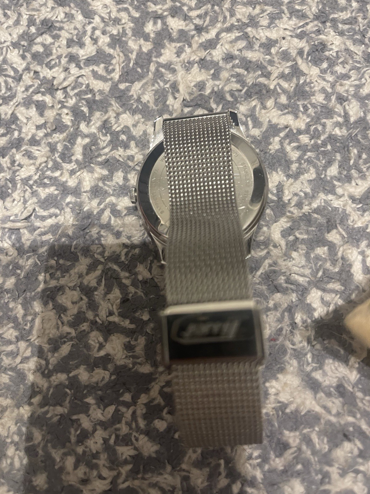 Tissot Visodate Quartz Date Black Sunburst Dial Silver Milanese Mesh Bracelet