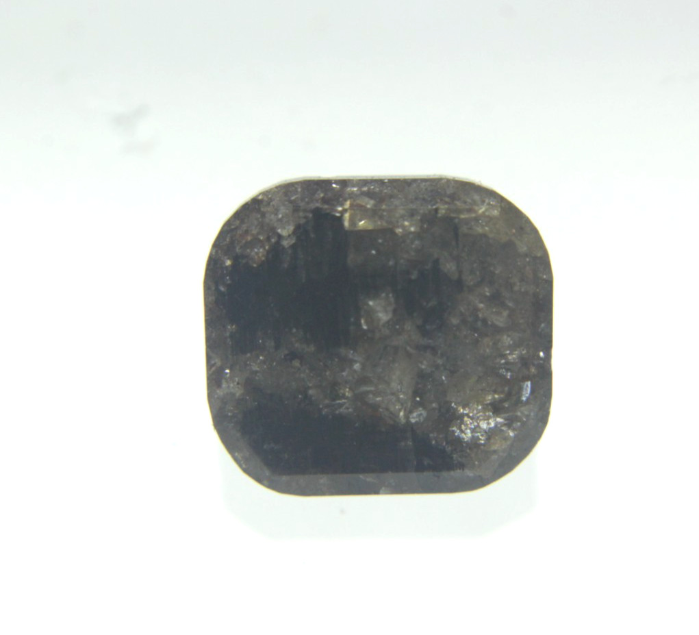3.58Cts Checker Rose Cut Diamond Brown Cushion Cut 9.05×8.33×4.94 MM