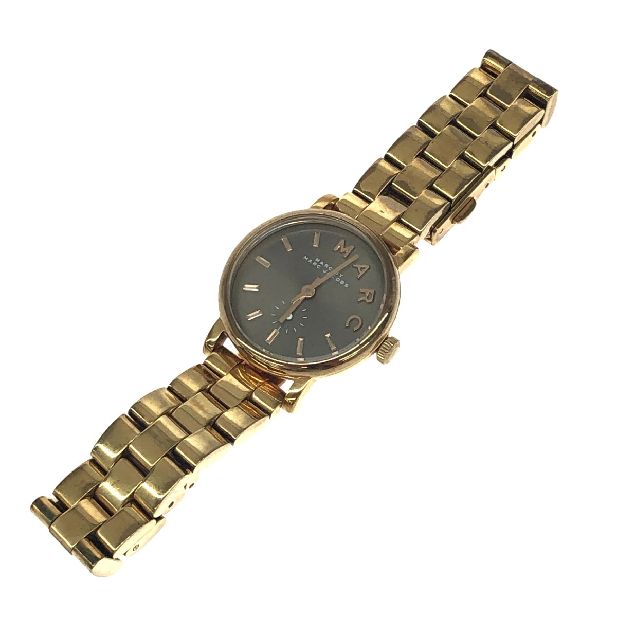 MARC BY MARC JACOBS Quartz Watch Logo Gold Color Ladies Used
