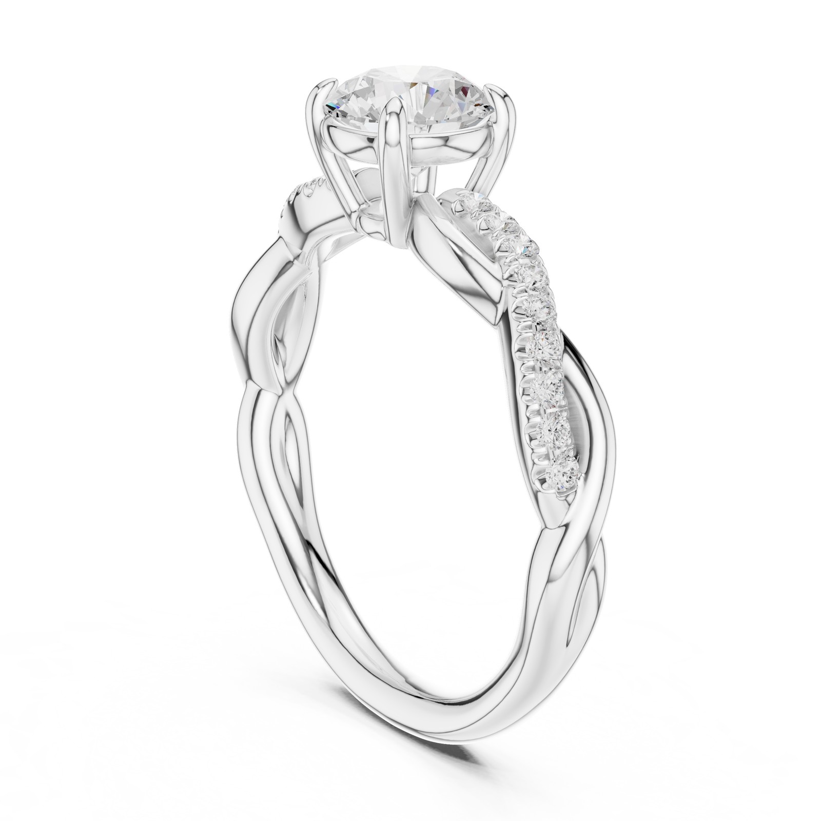 Certified Round Natural Diamond Ring Stunning Gift for Wedding 14K Gold Over
