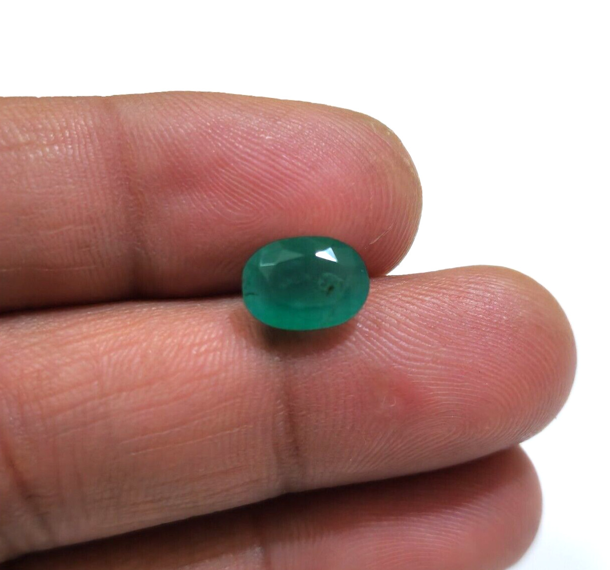 Stunning Zambia Green Emerald 3.10 Crt Oval Shape Unique Faceted Loose Gemstone