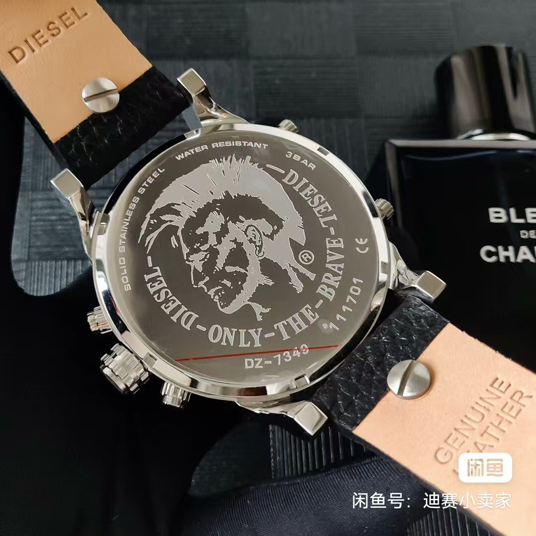Diesel DZ7349 Mr. Daddy 2.0 Silver Stainless Steel Men’s Chronograph Watch 57mm