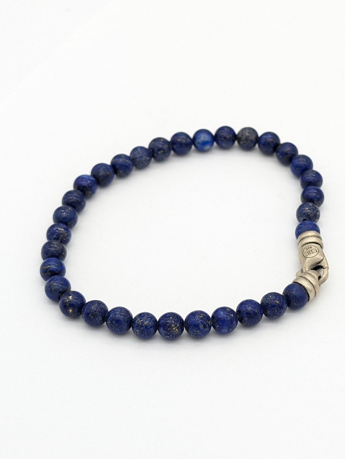 Handmade 925 Silver Lapis Lazuli Bead Bracelet 6mm – Wisdom & Truth