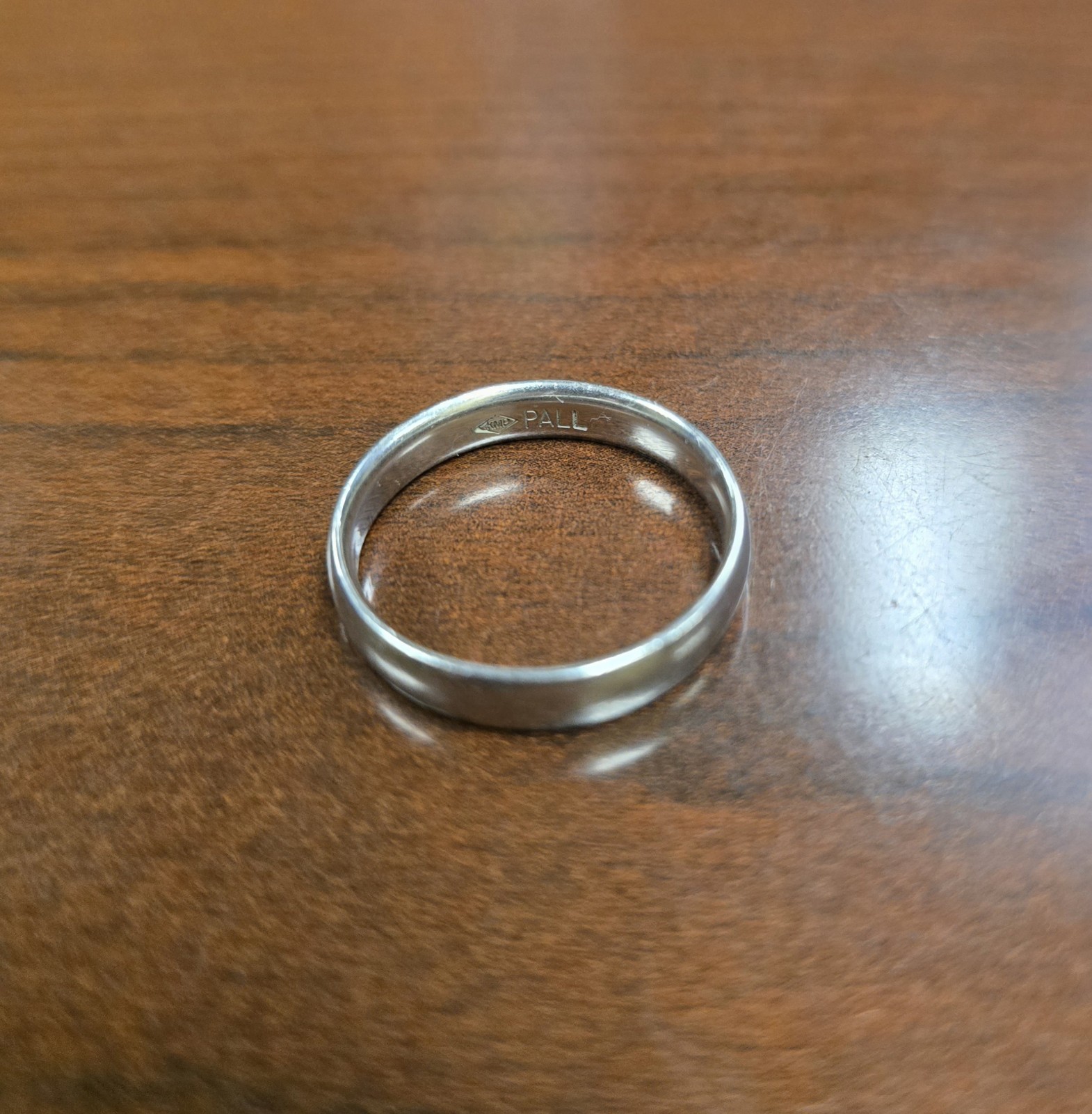 3mm Comfort Fit Palladium Wedding Band Ring Size 8