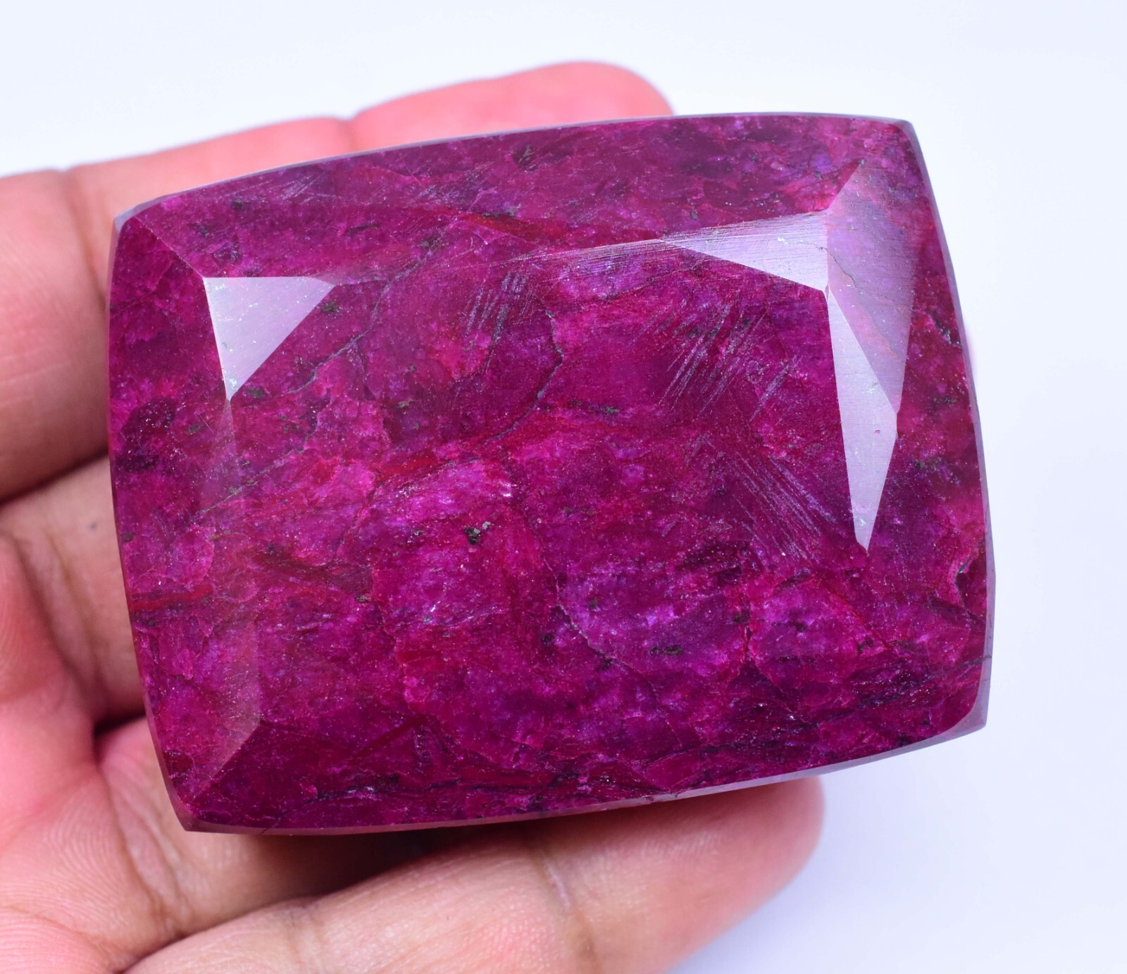 646.5 CT Natural Huge Red Ruby Certified Earth-Mined Cushion Cut Loose Gemstone