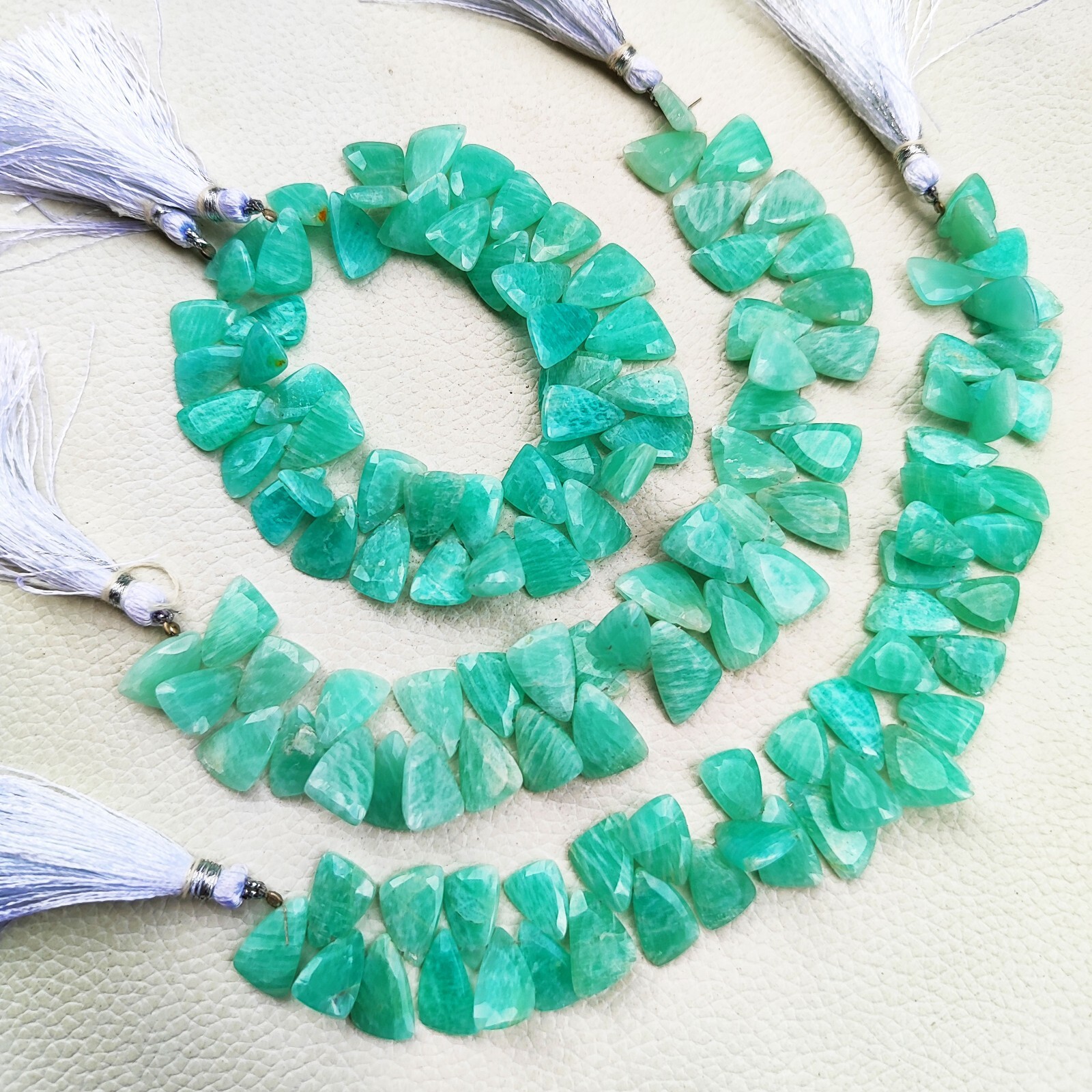 Natural Amazonite Gemstone 12×7 to 13×8 mm Faceted Sail Shape Beads 7″ Strand