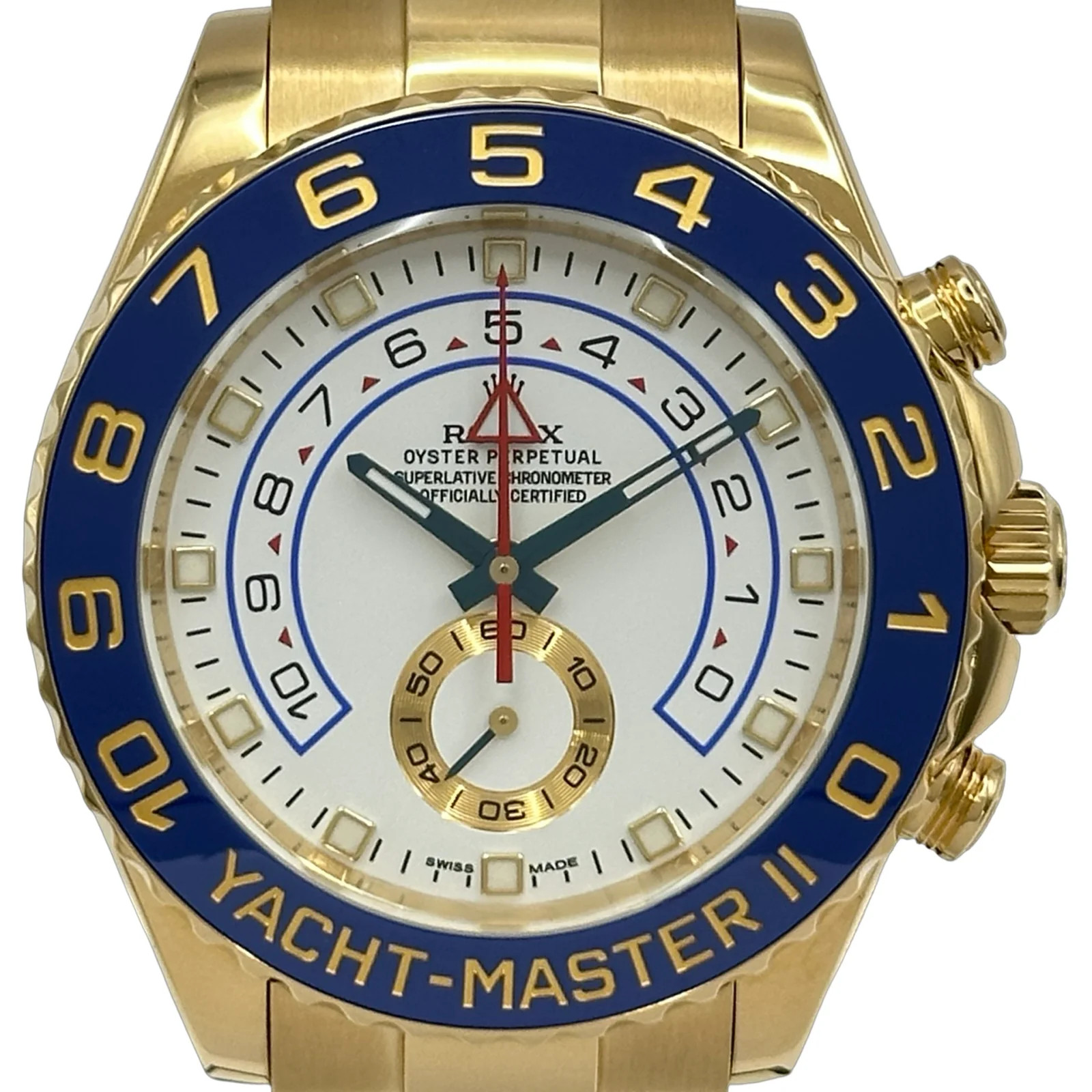 ROLEX 2 116688 44mm Gold White Dial Automatic Watch OKW1674