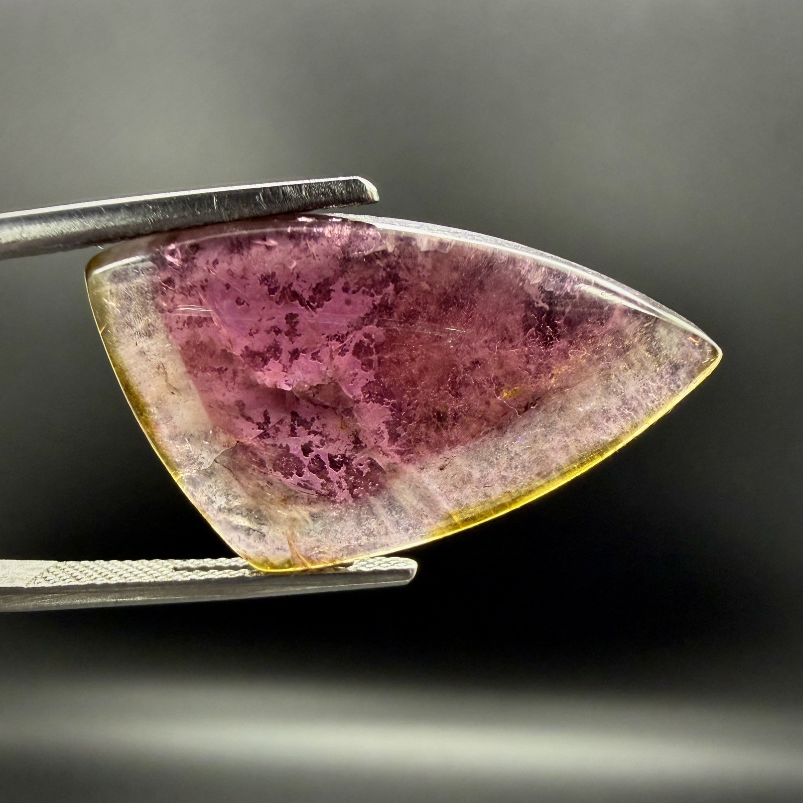 Natural Pink Bi-Color Elbaite Tourmaline Cabochon Pair 49 Ct Malkhan Russia