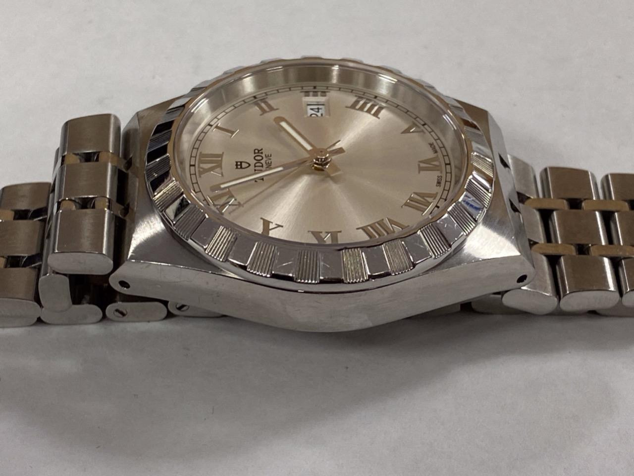 TUDOR ROYAL 28500 DATE SILVER DIAL STAINLESS STEEL 38mm AUTOMATIC WATCH.