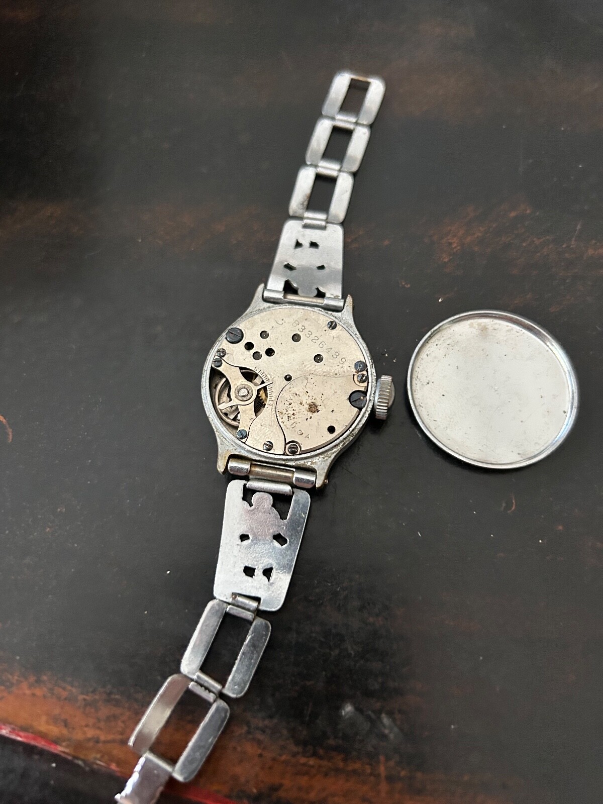 Vintage 1934 Ingersoll Mickey Mouse Wrist Watch Works