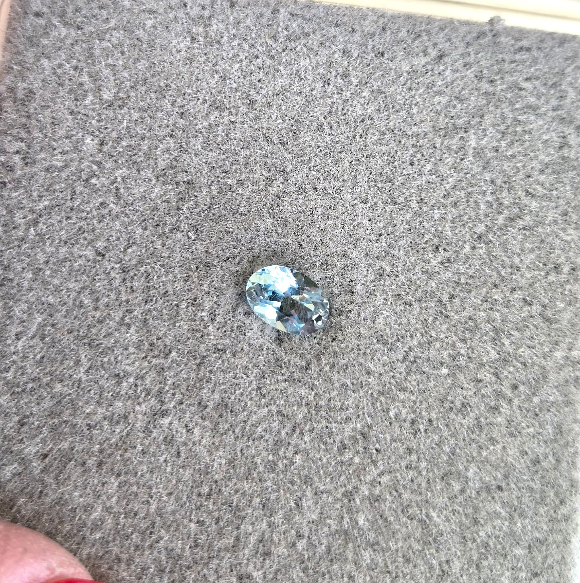 Vintage Blue Genuine Topaz 1.00 Carat Wt Oval 6x5x3.5mm Opex International Card