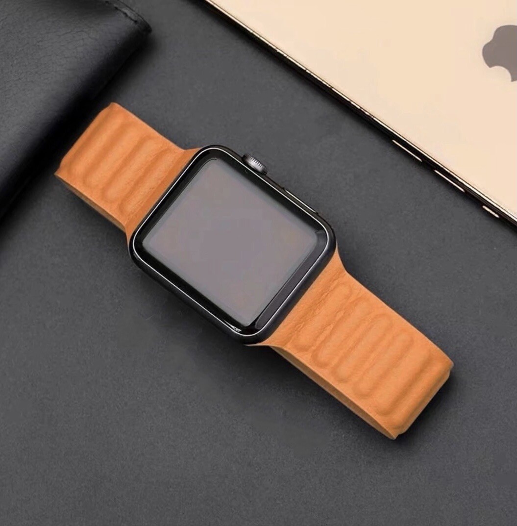 For Apple Watch Leather Magnetic Loop Band 42mm 38mm 44mm 40mm Series 6/5/4/3/2
