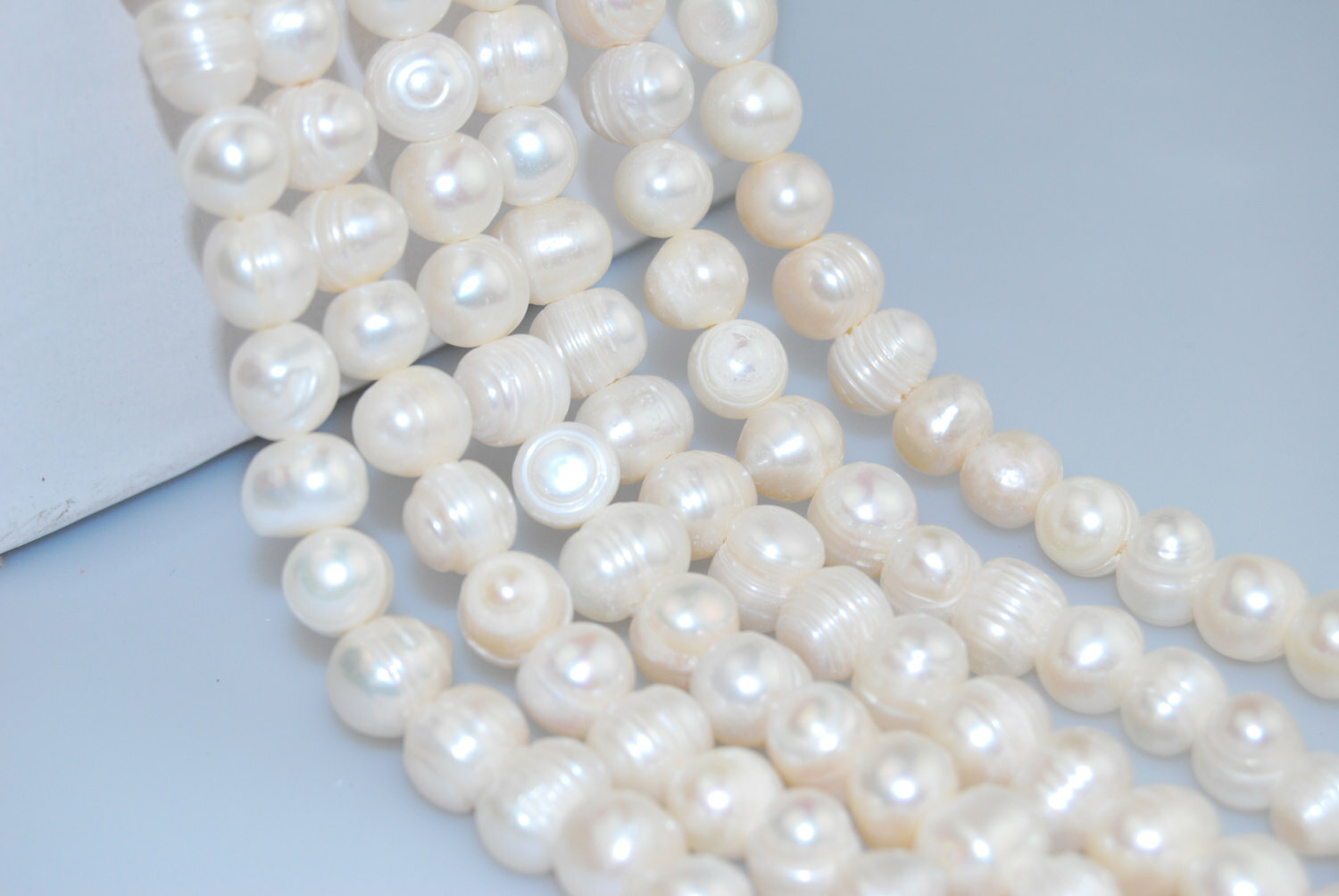 2.0mm Hole Fresh Water Pearl Potato Shape Beads 8mm 10mm 12mm 13mm 13″ Strand