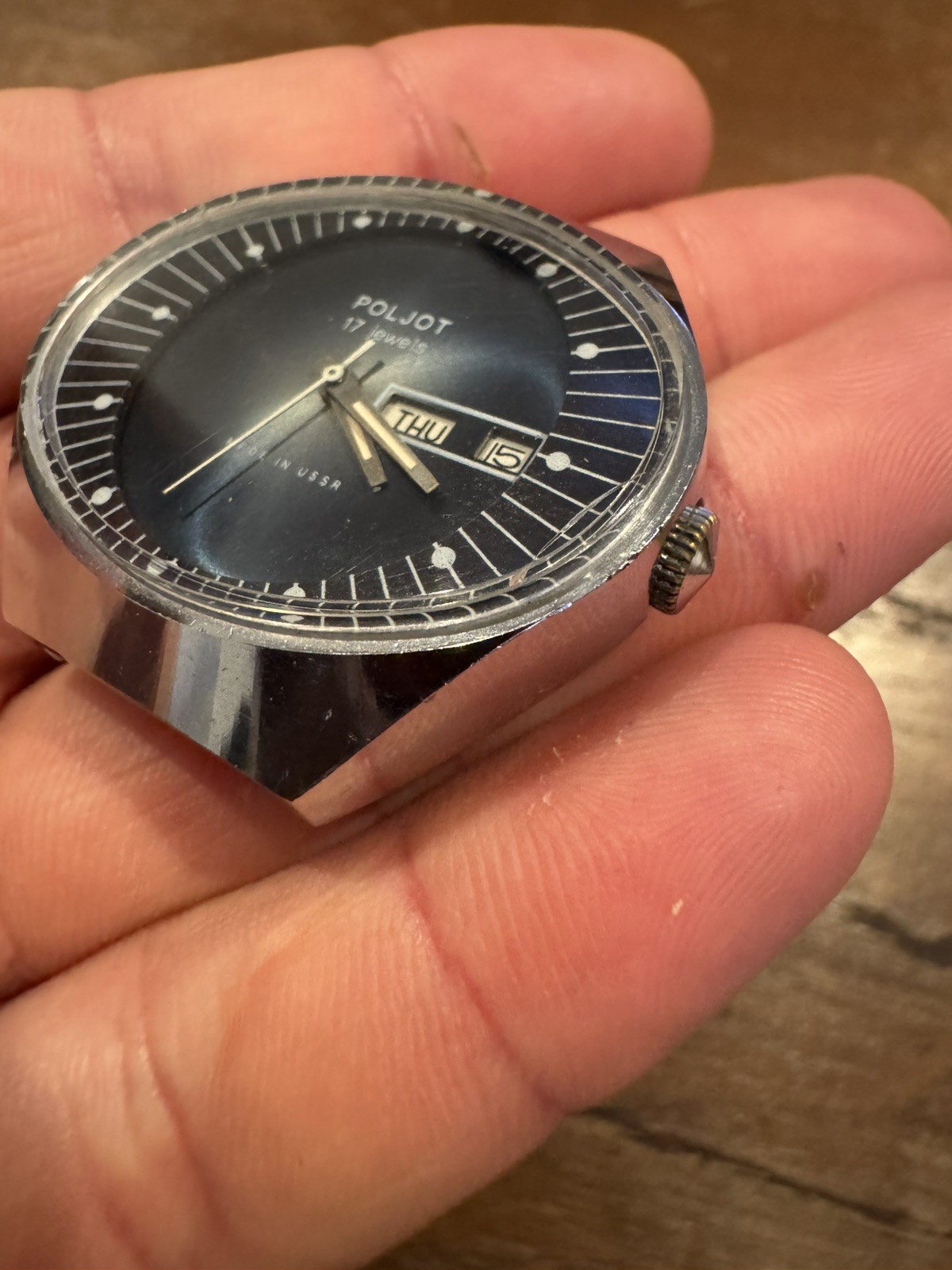 Vintage Poljot USSR Space Watch – 17 Jewels Mechanical / Runs Great – US Seller