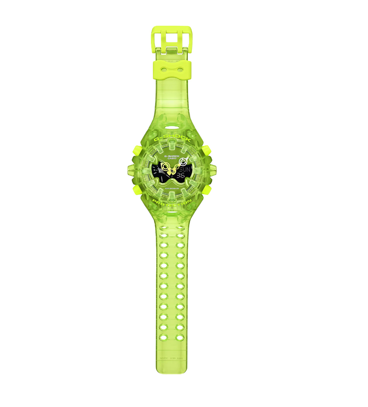 Casio G-SHOCK GAV01SKE-3A Transparent Yellow Steel Ana-Digi Quartz Wrist Watch