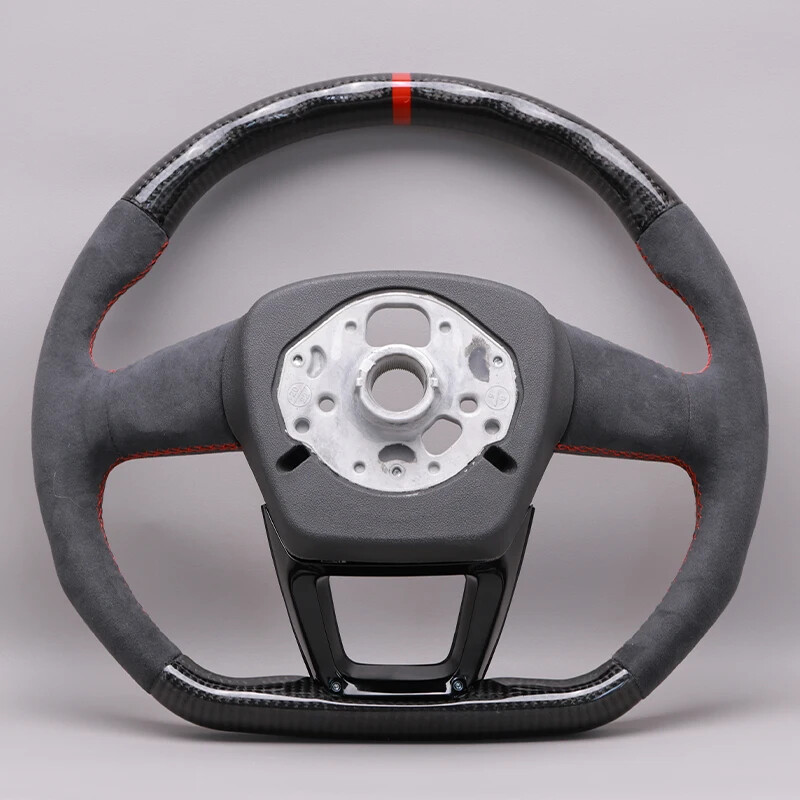 Steering wheel for Audi Q5l in carbon fiber and Alcantara