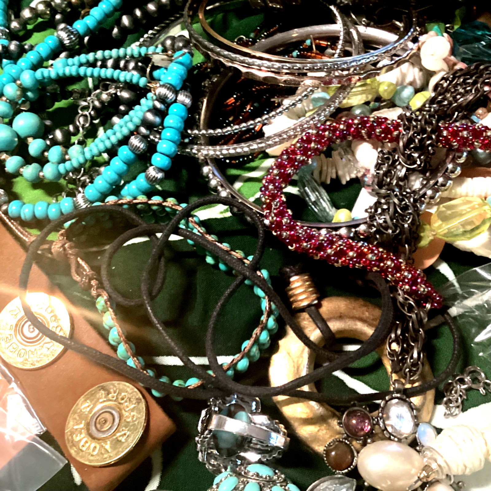 1/2LB Jewelry TREASURE Estate Lot with a Boho, Beach, Gypsy Theme ALL WEARABLE