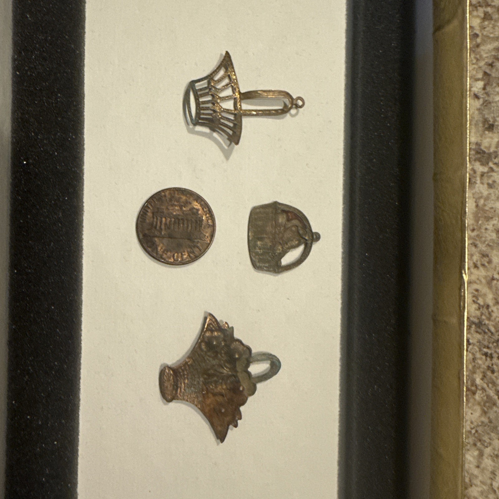 vintage brass Stampings jewelry findings Little Baskets