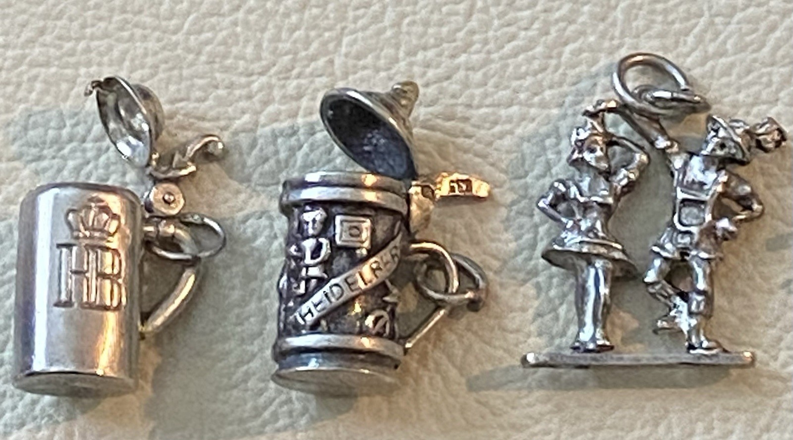 Vintage Sterling Silver & Brass World Travel & Map & Shield Charms CHOICE
