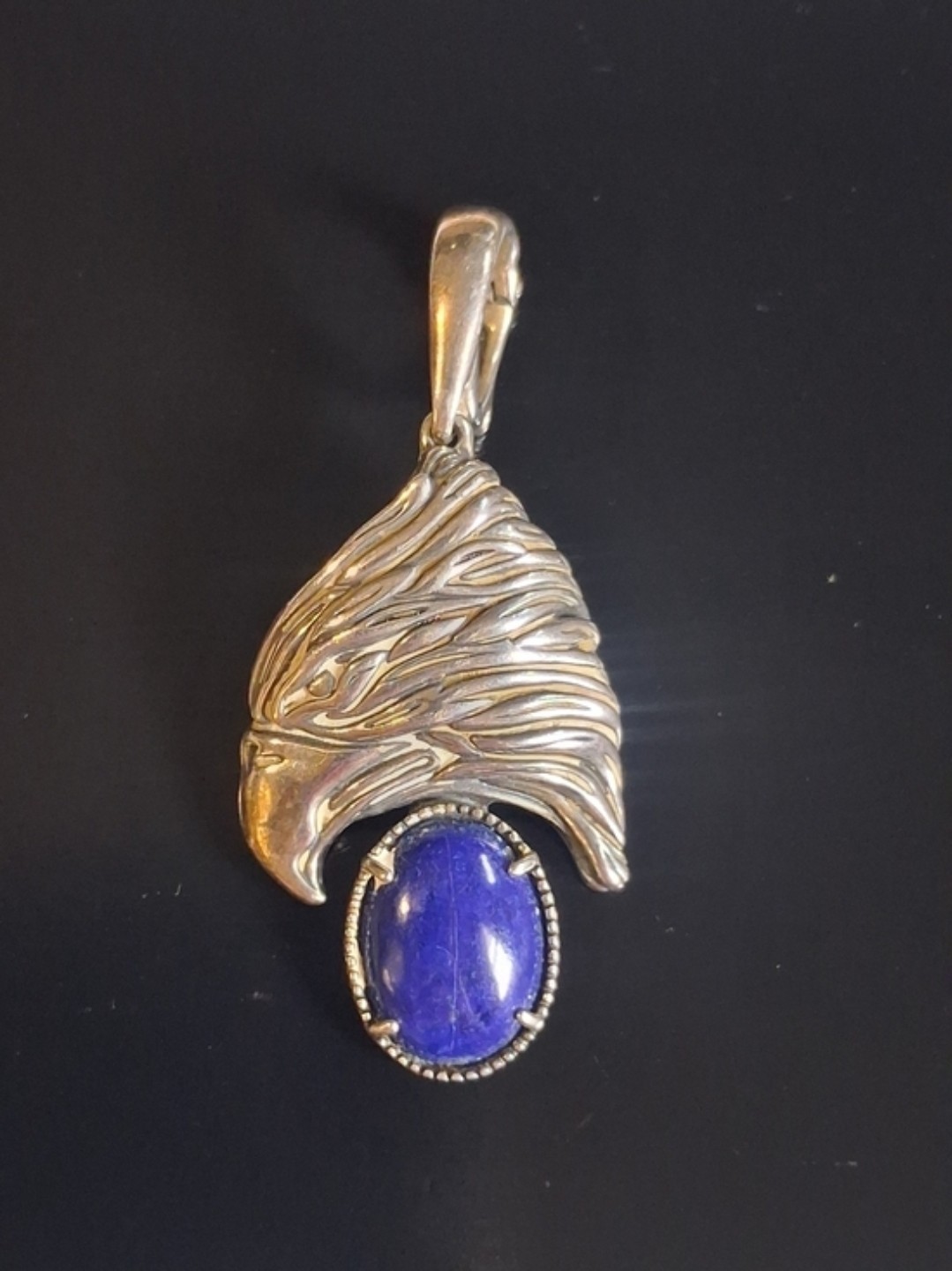 Carolyn Pollack & Fritz Casuse American West Eagle & Lapis Enhancer Pendant