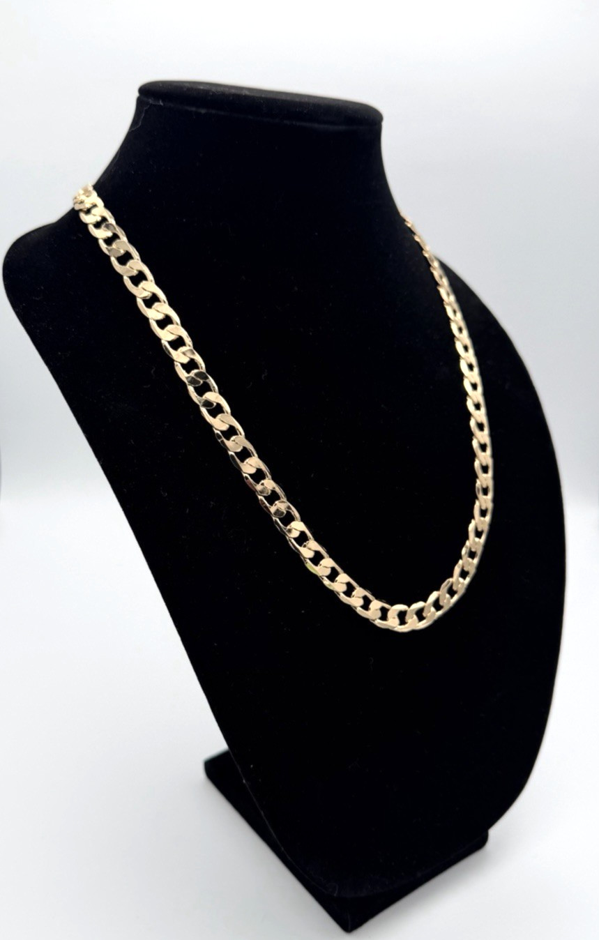 18K Gold Filled Cuban Link Chain, 10mm, 24″ New